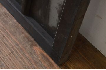 アンティーク建具　ノスタルジックな雰囲気溢れるガラス欄間2枚セット(明り取り、明かり取り)(R-069579)