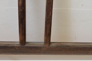 アンティーク建具　どこか懐かしい雰囲気を醸し出すガラス欄間2枚セット(明り取り、明かり取り)(R-069580)