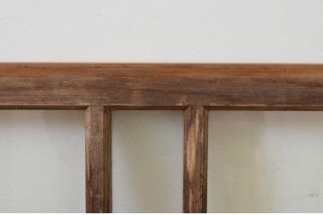 アンティーク建具　どこか懐かしい雰囲気を醸し出すガラス欄間2枚セット(明り取り、明かり取り)(R-069580)