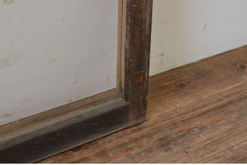 アンティーク建具　どこか懐かしい雰囲気を醸し出すガラス欄間2枚セット(明り取り、明かり取り)(R-069580)