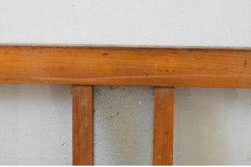 アンティーク建具　どこか懐かしい雰囲気を醸し出すガラス欄間2枚セット(明り取り、明かり取り)(R-069580)