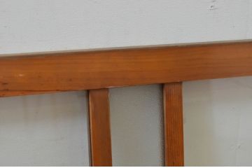 アンティーク建具　どこか懐かしい雰囲気を醸し出すガラス欄間2枚セット(明り取り、明かり取り)(R-069580)