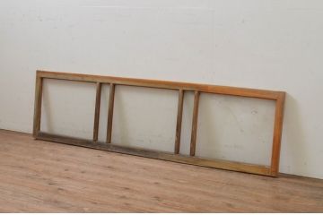 アンティーク建具　どこか懐かしい雰囲気を醸し出すガラス欄間1枚(明り取り、明かり取り)(R-069581)