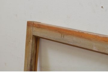 アンティーク建具　どこか懐かしい雰囲気を醸し出すガラス欄間1枚(明り取り、明かり取り)(R-069581)