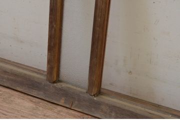 アンティーク建具　どこか懐かしい雰囲気を醸し出すガラス欄間1枚(明り取り、明かり取り)(R-069581)