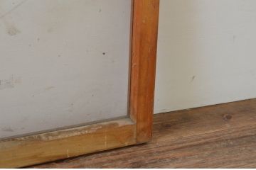 アンティーク建具　どこか懐かしい雰囲気を醸し出すガラス欄間1枚(明り取り、明かり取り)(R-069581)