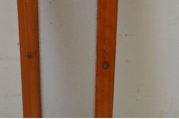 アンティーク建具　どこか懐かしい雰囲気を醸し出すガラス欄間1枚(明り取り、明かり取り)(R-069581)