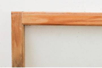 アンティーク建具　インテリアに取り入れやすいシンプルデザインのガラス欄間1枚(明り取り、明かり取り)(R-069594)