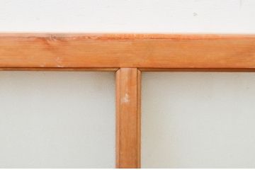 アンティーク建具　インテリアに取り入れやすいシンプルデザインのガラス欄間1枚(明り取り、明かり取り)(R-069594)