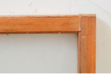 アンティーク建具　インテリアに取り入れやすいシンプルデザインのガラス欄間1枚(明り取り、明かり取り)(R-069594)