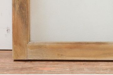 アンティーク建具　インテリアに取り入れやすいシンプルデザインのガラス欄間1枚(明り取り、明かり取り)(R-069594)