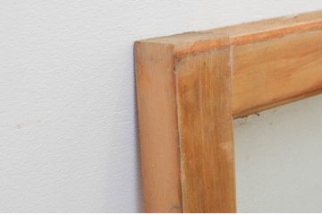アンティーク建具　インテリアに取り入れやすいシンプルデザインのガラス欄間1枚(明り取り、明かり取り)(R-069594)