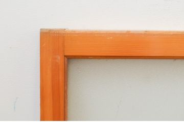 アンティーク建具　インテリアに取り入れやすいシンプルデザインのガラス欄間1枚(明り取り、明かり取り)(R-069594)