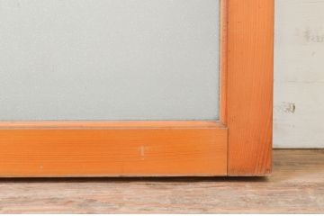 アンティーク建具　インテリアに取り入れやすいシンプルデザインのガラス欄間1枚(明り取り、明かり取り)(R-069594)