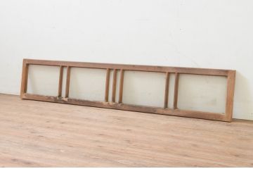 アンティーク建具　レトロな雰囲気を醸し出すガラス欄間1枚(明り取り、明かり取り)(R-069595)