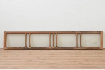 アンティーク建具　レトロな雰囲気を醸し出すガラス欄間1枚(明り取り、明かり取り)(R-069595)