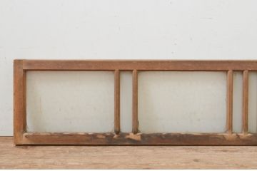 アンティーク建具　レトロな雰囲気を醸し出すガラス欄間1枚(明り取り、明かり取り)(R-069595)