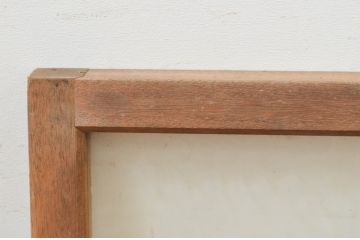 アンティーク建具　レトロな雰囲気を醸し出すガラス欄間1枚(明り取り、明かり取り)(R-069595)