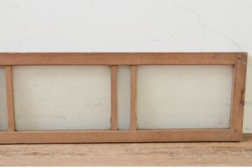 アンティーク建具　レトロな雰囲気を醸し出すガラス欄間1枚(明り取り、明かり取り)(R-069595)