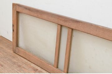 アンティーク建具　レトロな雰囲気を醸し出すガラス欄間1枚(明り取り、明かり取り)(R-069595)