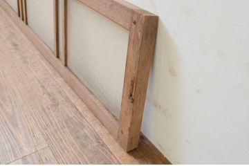 アンティーク建具　レトロな雰囲気を醸し出すガラス欄間1枚(明り取り、明かり取り)(R-069595)