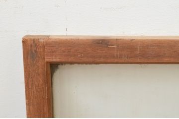 アンティーク建具　シンプルでインテリアに取り入れやすいガラス欄間1枚(明り取り、明かり取り)(R-069596)