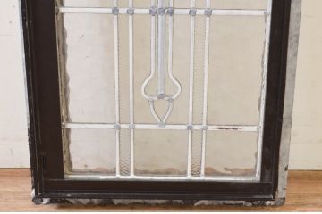 アンティーク建具　レトロな空間作りにおすすめなステンドグラス窓1枚(引き戸、ガラス戸、ガラス窓、ガラス扉、FIX、フィックス、嵌め殺し)(R-069597)