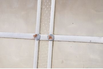 アンティーク建具　レトロな空間作りにおすすめなステンドグラス窓1枚(引き戸、ガラス戸、ガラス窓、ガラス扉、FIX、フィックス、嵌め殺し)(R-069597)