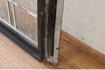アンティーク建具　レトロな空間作りにおすすめなステンドグラス窓1枚(引き戸、ガラス戸、ガラス窓、ガラス扉、FIX、フィックス、嵌め殺し)(R-069597)