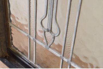 アンティーク建具　レトロな空間作りにおすすめなステンドグラス窓1枚(引き戸、ガラス戸、ガラス窓、ガラス扉、FIX、フィックス、嵌め殺し)(R-069598)