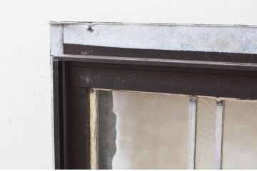 アンティーク建具　レトロな空間作りにおすすめなステンドグラス窓1枚(引き戸、ガラス戸、ガラス窓、ガラス扉、FIX、フィックス、嵌め殺し)(R-069598)