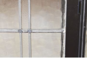 アンティーク建具　レトロな空間作りにおすすめなステンドグラス窓1枚(引き戸、ガラス戸、ガラス窓、ガラス扉、FIX、フィックス、嵌め殺し)(R-069598)