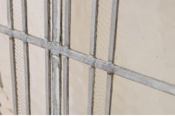 アンティーク建具　レトロな空間作りにおすすめなステンドグラス窓1枚(引き戸、ガラス戸、ガラス窓、ガラス扉、FIX、フィックス、嵌め殺し)(R-069598)