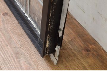 アンティーク建具　レトロな空間作りにおすすめなステンドグラス窓1枚(引き戸、ガラス戸、ガラス窓、ガラス扉、FIX、フィックス、嵌め殺し)(R-069598)