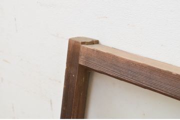 アンティーク建具　レトロな雰囲気を醸し出すガラス欄間1枚(明り取り、明かり取り)(R-069600)