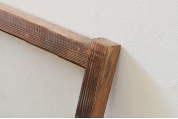 アンティーク建具　レトロな雰囲気を醸し出すガラス欄間1枚(明り取り、明かり取り)(R-069600)