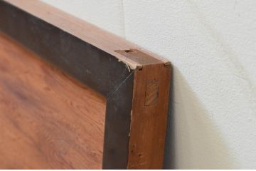 アンティーク建具　屋久杉　透かし彫りがアクセントの欄間1枚(明り取り、明かり取り)(R-069603)