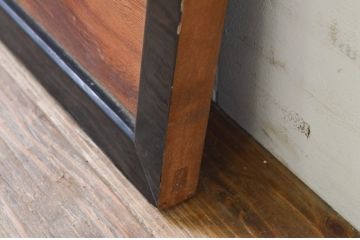 アンティーク建具　屋久杉　透かし彫りがアクセントの欄間1枚(明り取り、明かり取り)(R-069603)