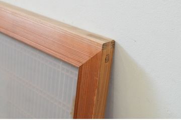 アンティーク建具　片面ガラス　品のあるデザインが魅力的な組子欄間1枚(明り取り、明かり取り)(R-069604)