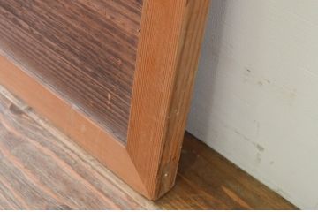 アンティーク建具　松竹梅　枠ヒノキ材、板桐材、彫刻屋久杉の高級障子欄間1枚(明り取り、明かり取り)(R-069605)