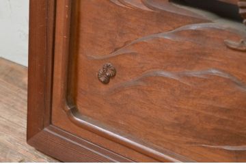 アンティーク建具　　和の風情を感じられる上質な彫刻欄間1枚(明り取り、明かり取り)(R-069609)
