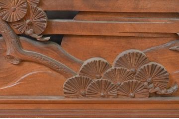 アンティーク建具　　和の風情を感じられる上質な彫刻欄間1枚(明り取り、明かり取り)(R-069609)