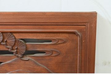 アンティーク建具　　和の風情を感じられる上質な彫刻欄間1枚(明り取り、明かり取り)(R-069609)