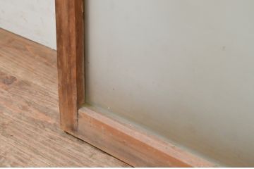 アンティーク建具　経年を感じさせる古い木味が魅力のFIX窓1枚(ガラス窓、嵌め殺し、フィックス)(R-069611)