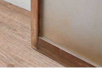 アンティーク建具　経年を感じさせる古い木味が魅力のFIX窓1枚(ガラス窓、嵌め殺し、フィックス)(R-069611)