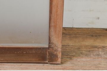 アンティーク建具　経年を感じさせる古い木味が魅力のFIX窓1枚(ガラス窓、嵌め殺し、フィックス)(R-069611)