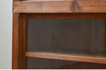 和製アンティーク　温かみのある木味が魅力的なサイドボード(収納棚、サイドキャビネット、戸棚、食器棚、飾り棚、ガラスケース、店舗什器、本箱、ブックケース)(R-069616)