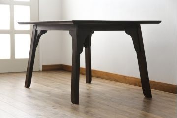 和製ビンテージ　松本民芸家具　脚のデザインがおしゃれな#70型食卓(作業台、ダイニングテーブル、2人掛け、4人掛け、二人掛け、四人掛け、ヴィンテージ)(定価約22万円)(R-069620)