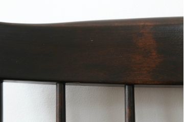 和製ビンテージ　松本民芸家具　#55型　レトロで温かみ漂うスピンドルチェア2脚セット(木製イス、板座チェア、ダイニングチェア、椅子、ヴィンテージ)(R-069621)