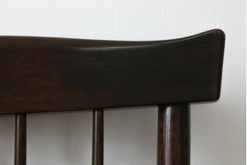 和製ビンテージ　松本民芸家具　#55型　レトロで温かみ漂うスピンドルチェア2脚セット(木製イス、板座チェア、ダイニングチェア、椅子、ヴィンテージ)(R-069621)